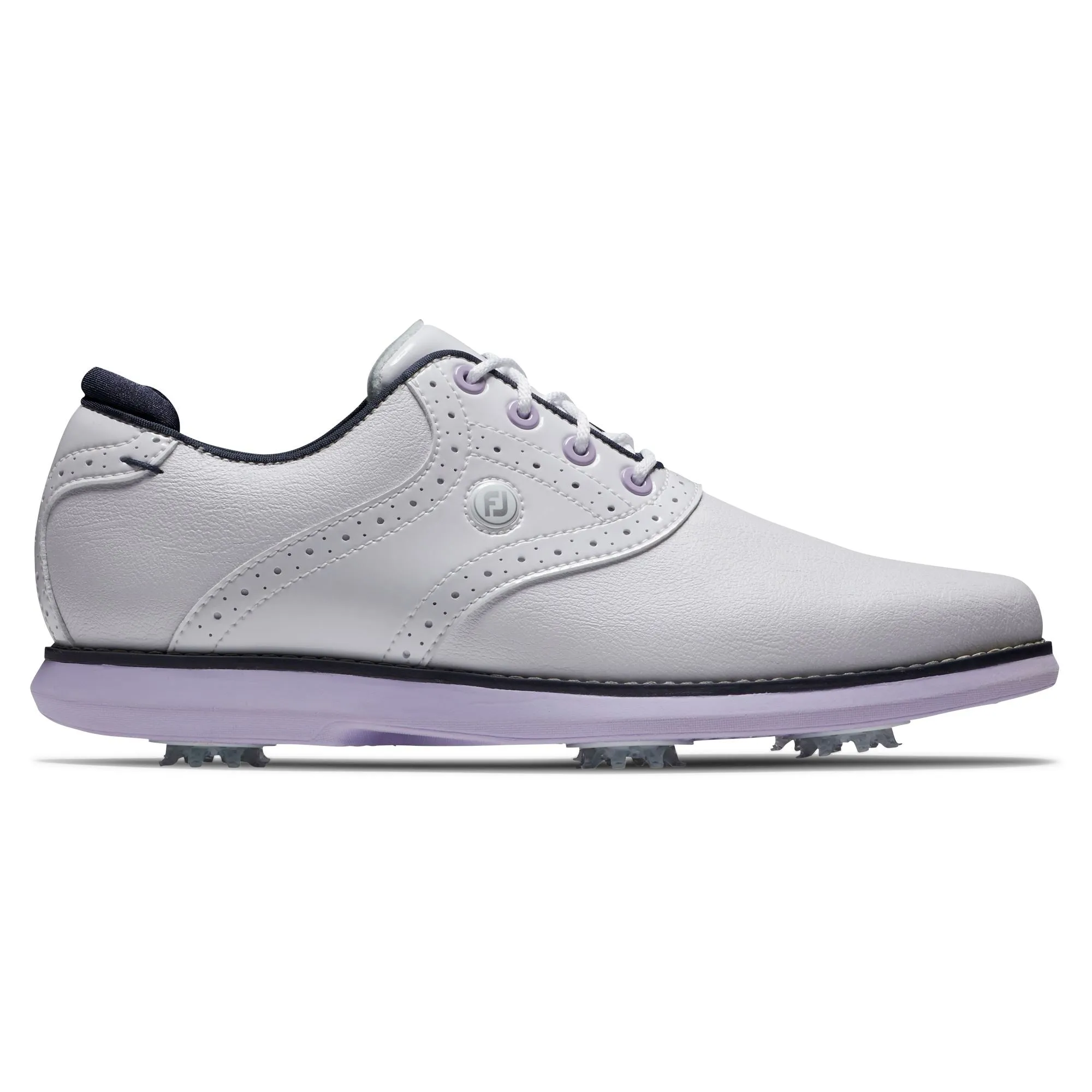 Footjoy Chaussure Traditions Lady white Navy Purple 2024