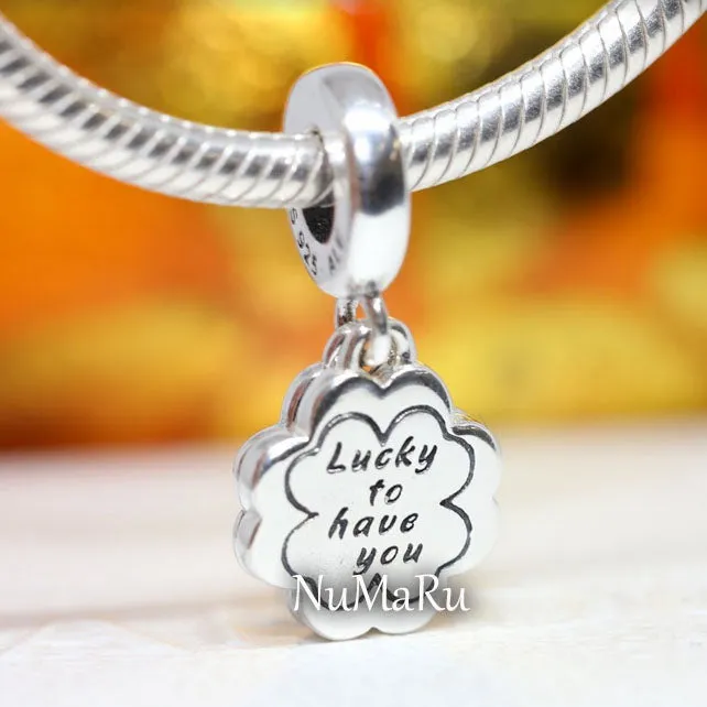 Four-leaf Clover Friendship Double Dangle Charm 792245C01