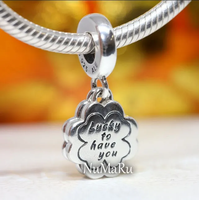 Four-leaf Clover Friendship Double Dangle Charm 792245C01