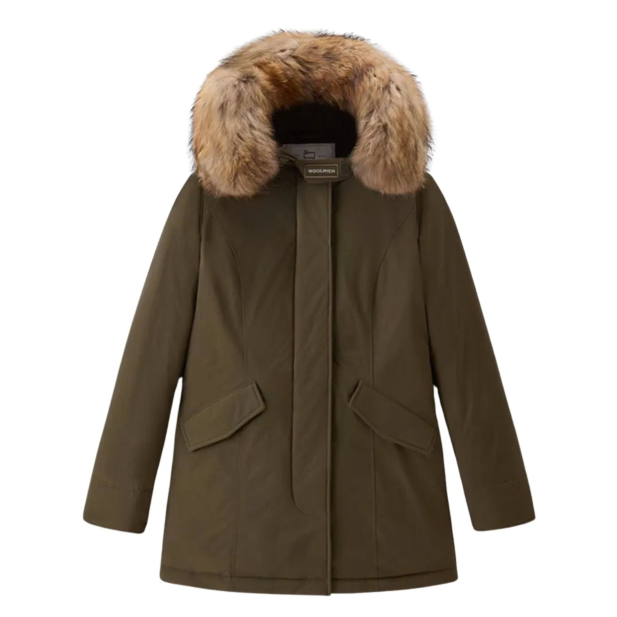 Giubbino Donna Woolrich Arctic Parka Luxury Pelliccia Removibile Verde