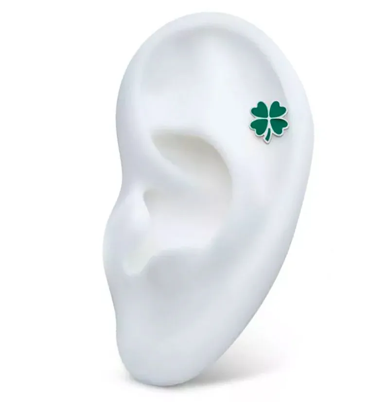 Green Lucky Clover Titanium Internally Threaded Top