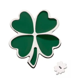 Green Lucky Clover Titanium Internally Threaded Top