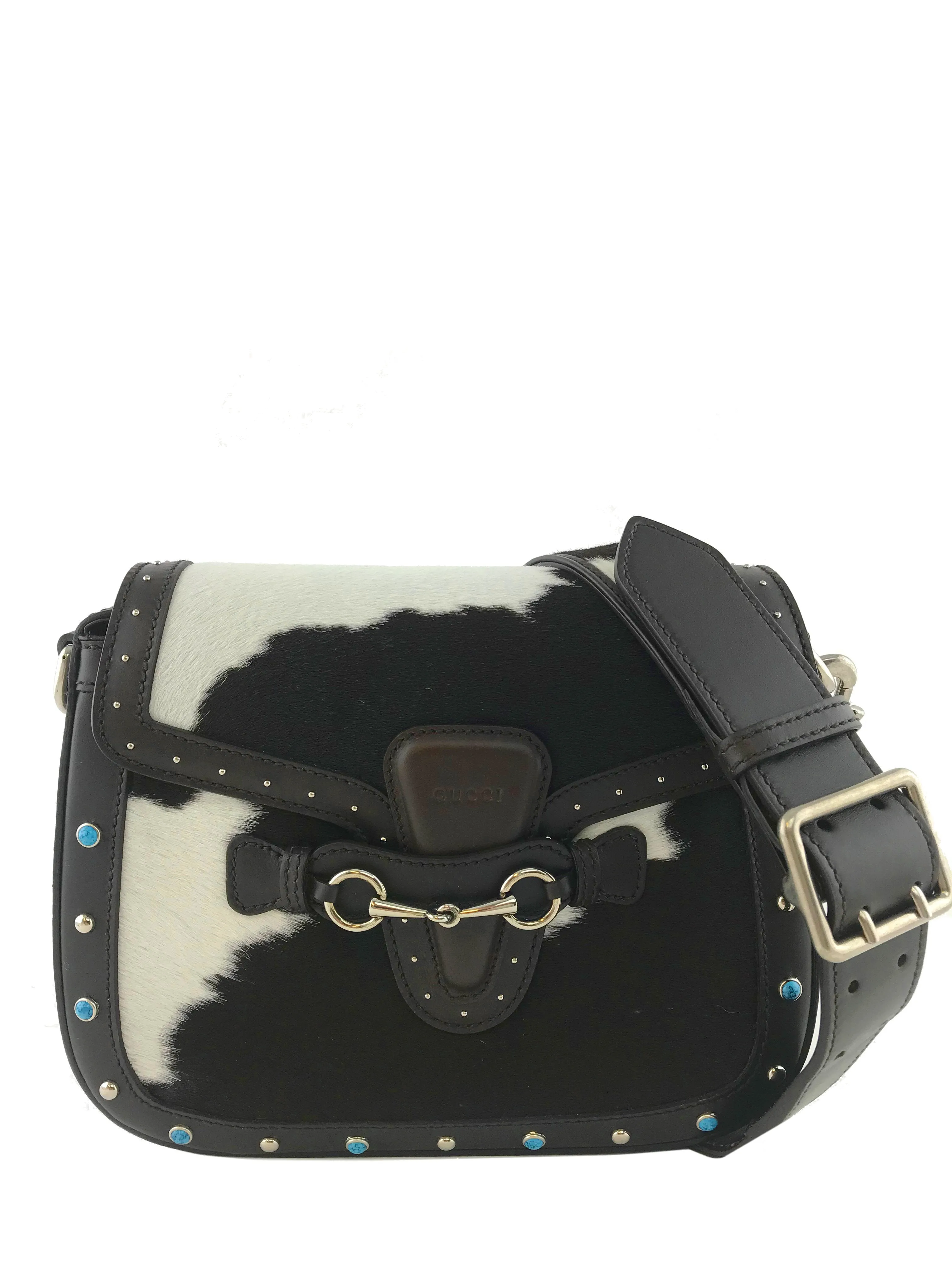 Gucci Cow Print Medium Lady Web Bag