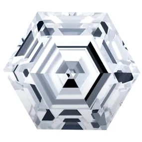 Hexagon Step Cut Diamond Faceted FAB Moissanite Loose Stone