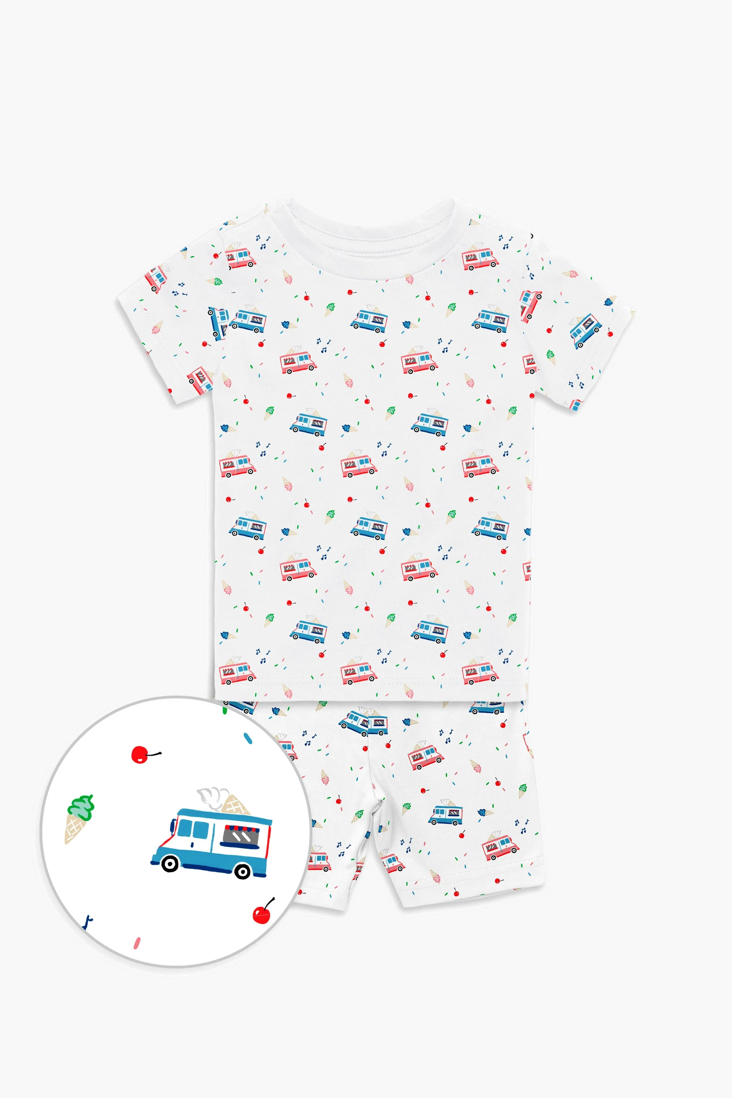 Ice Cream Short Sleeve Pajama Set