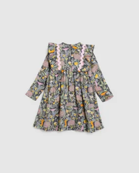 Ingrid Dress - Botanical Navy