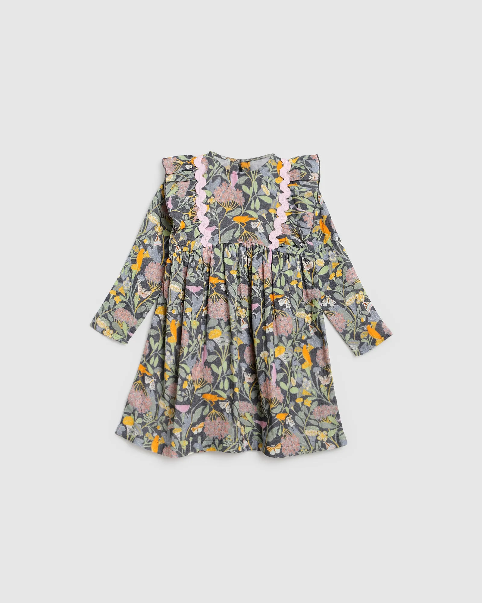 Ingrid Dress - Botanical Navy