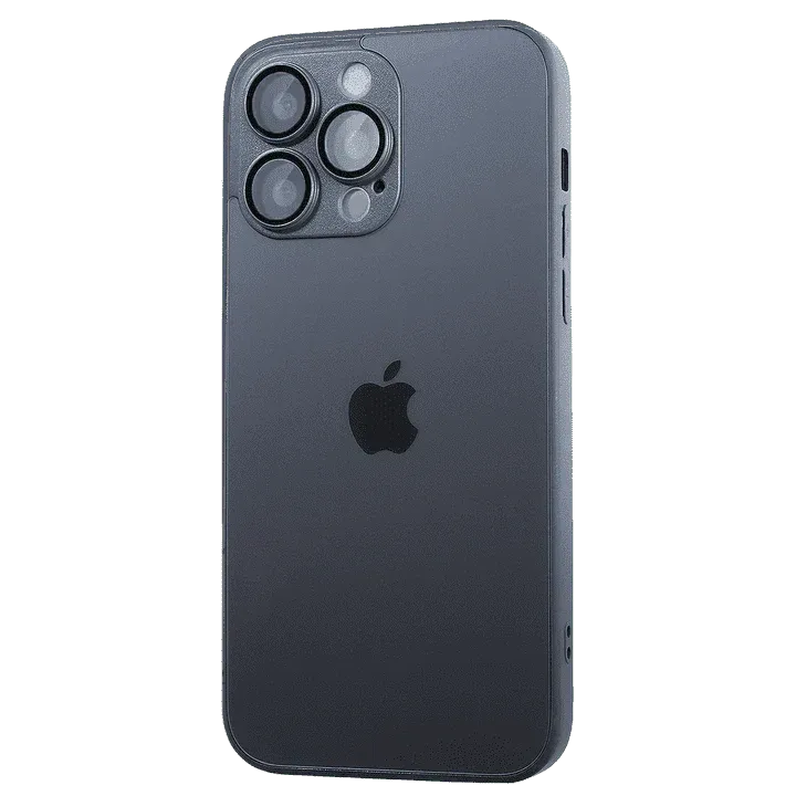 iPhone 13 Pro AG Glass Case, with Glasses on Cameras