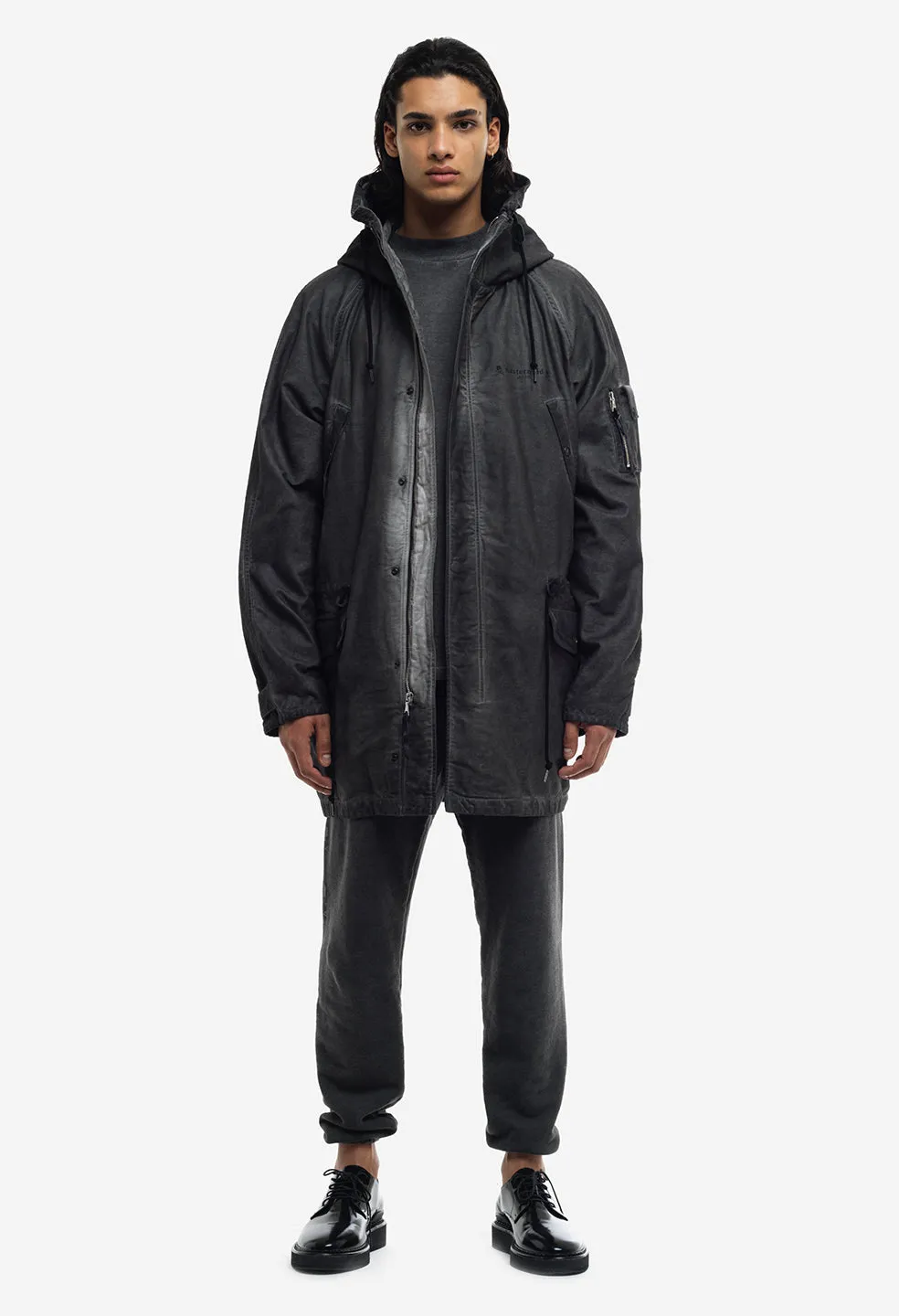 JE X Mastermind Cold Dye Military Parka / Charcoal