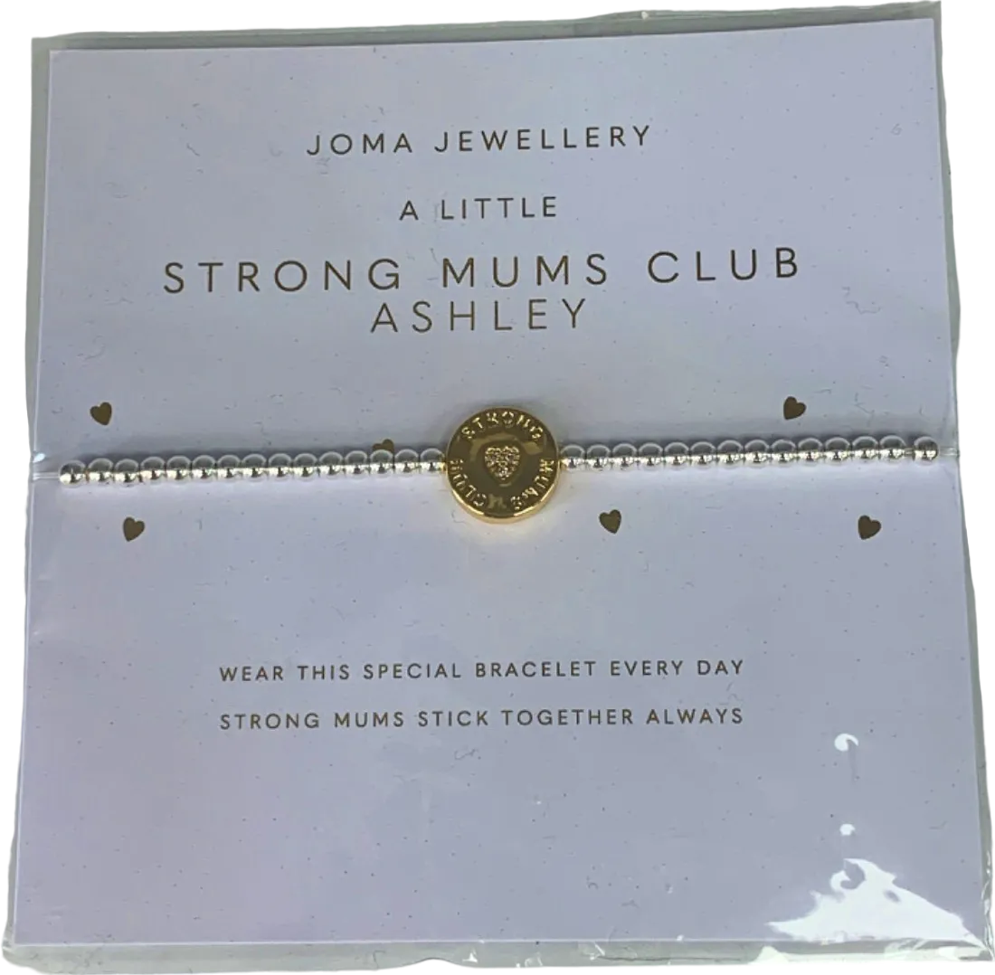 Joma Jewellery Silver & Gold A Little Strong Mums Club Ashley Bracelet