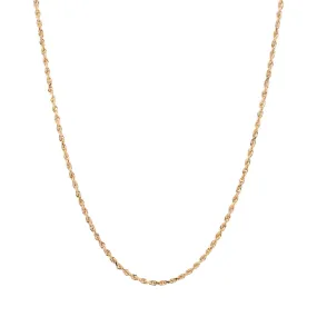 Ladies 14K Yellow Gold Magnetic Closure Rope Necklace