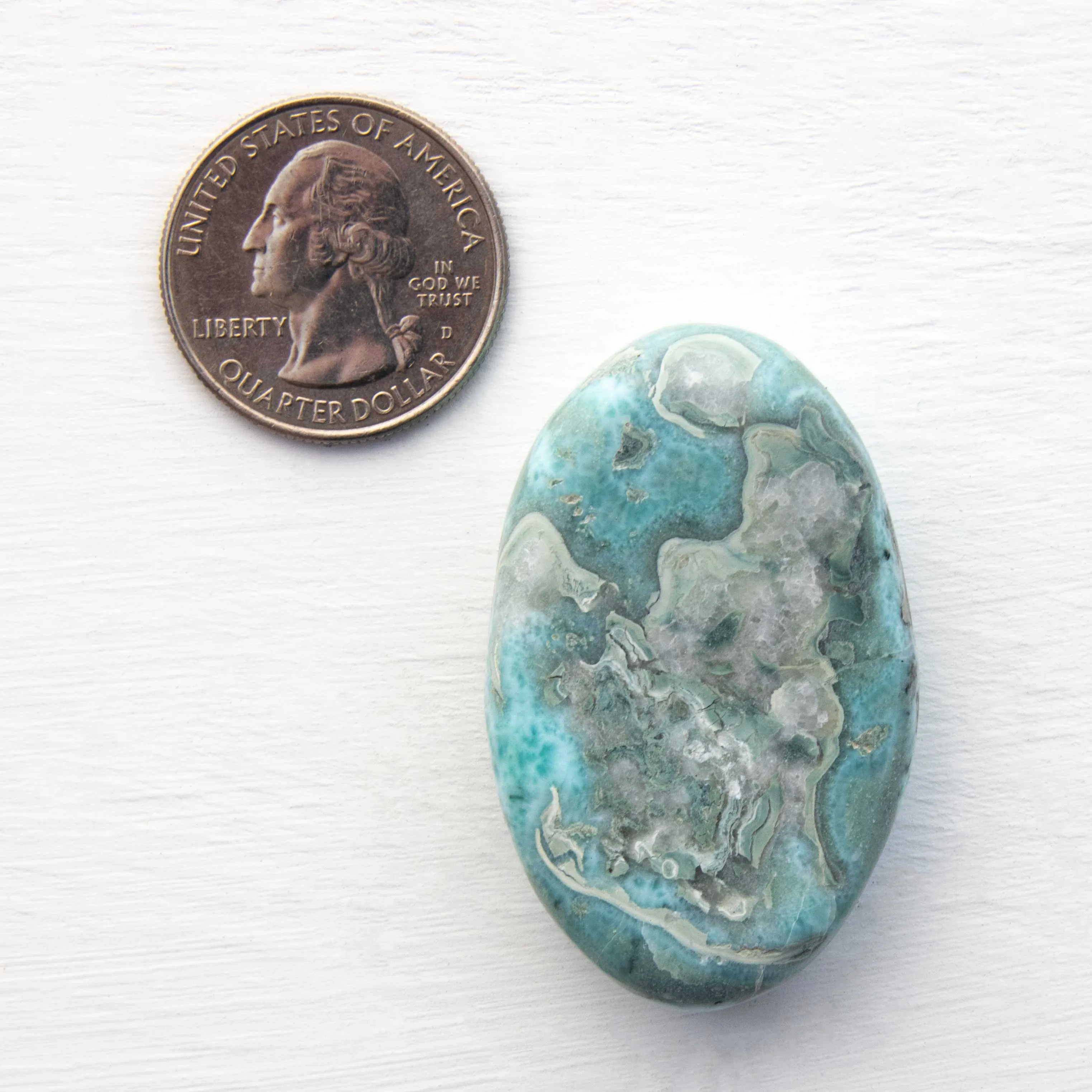 Larimar - AA-Grade, Palm Stone