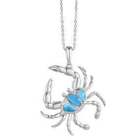 Larimar Dungeness Crab Pendant