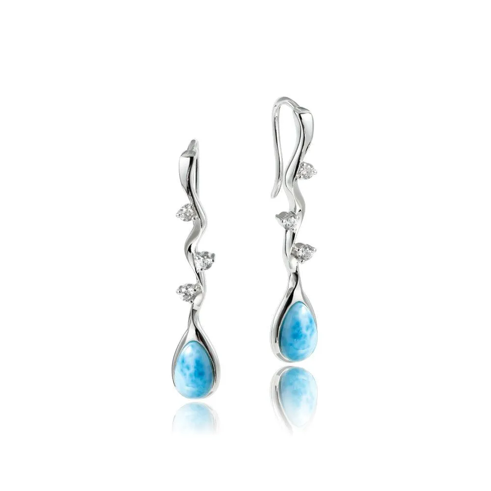 Larimar Moon Vine Earrings