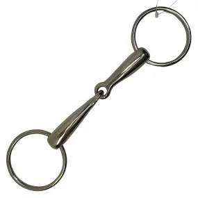 Loose Ring Hollow Mouth Snaffle Bit in Stainless Steel - 5 3/4