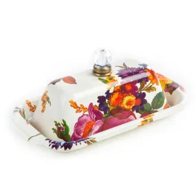 MacKenzie-Childs Flower Market Butter Box-White