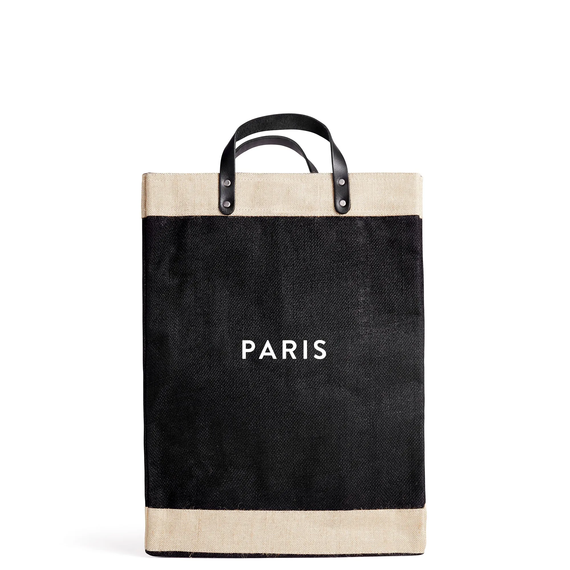 Market Bag in Black with “PARIS”