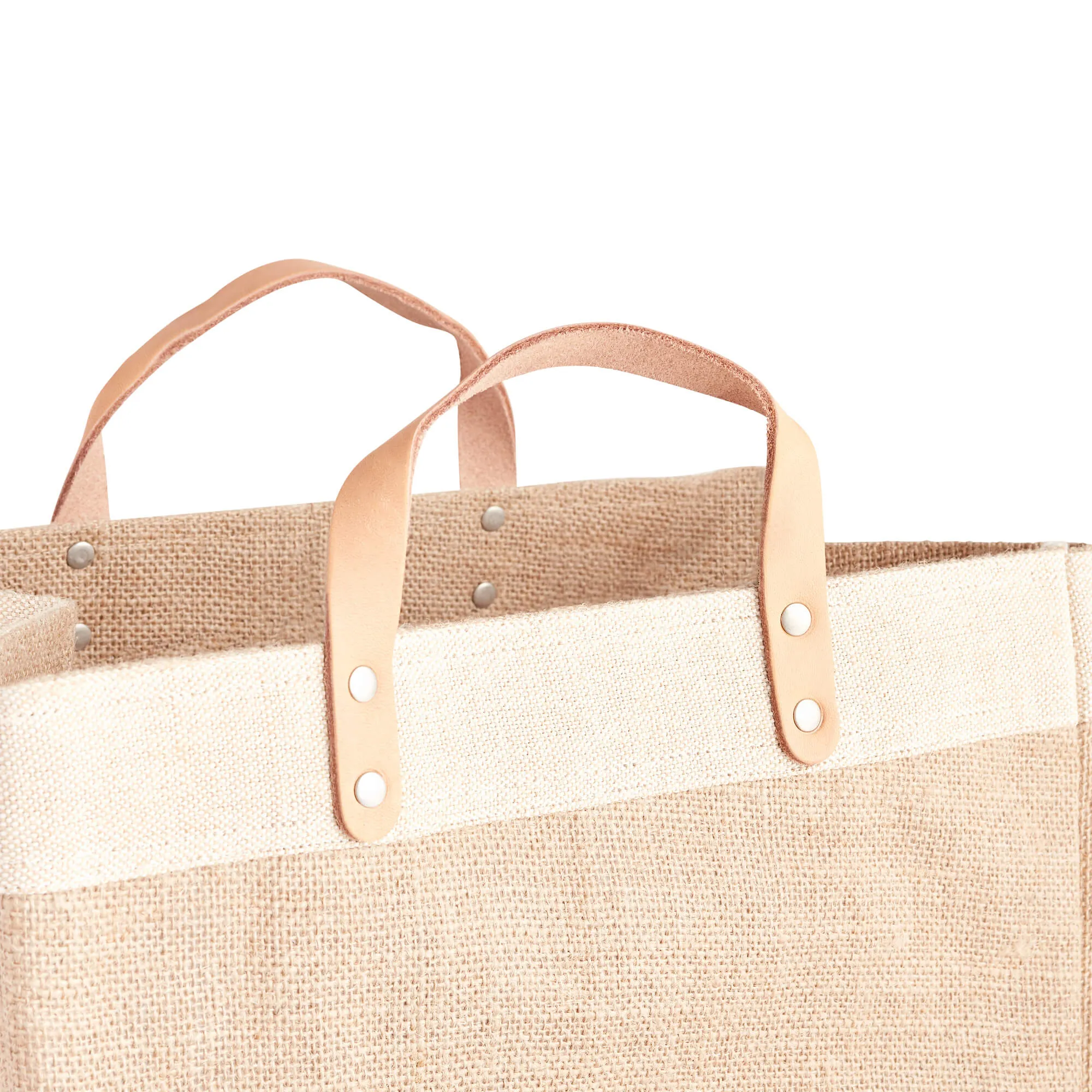 Market Bag in Natural with “PICNIC”