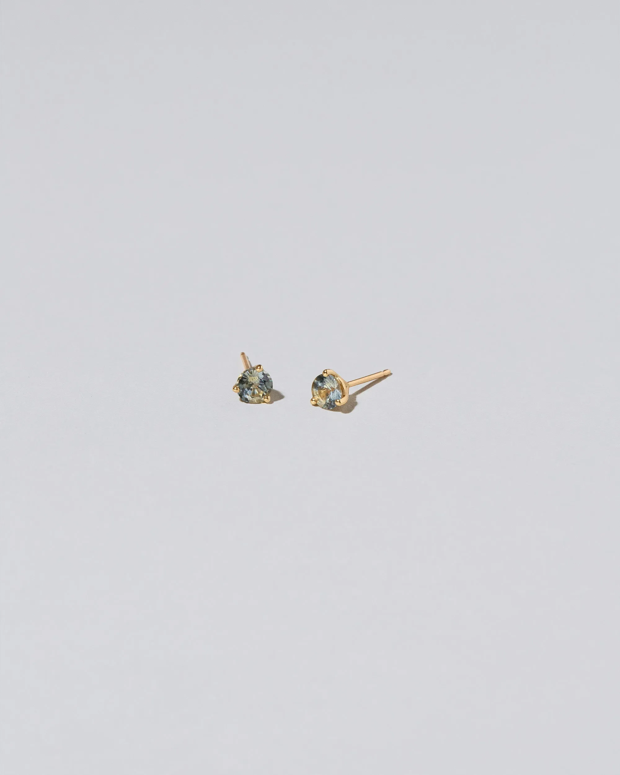 Martini Stud Earrings - Yellow & Blue Sapphire