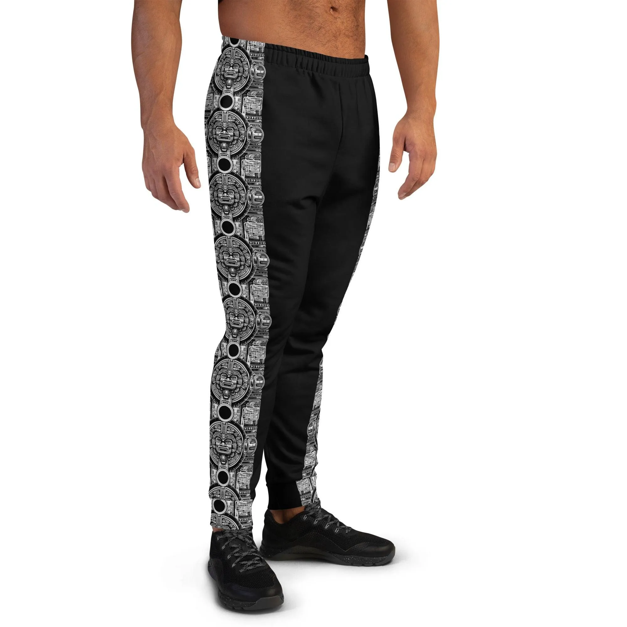 Mayan Aztec Hieroglyphic Tribal Unisex Festival Joggers by Meta Zen v2.0