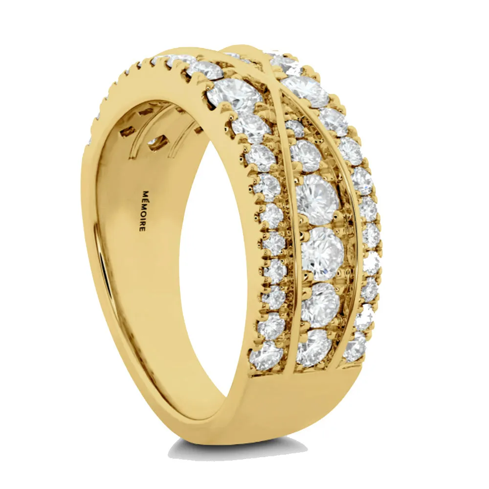 Memoire 18K Yellow Gold Harper Embossed Right Hand Ring