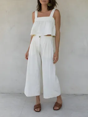 Minimalism Cotton & Linen Pants Set