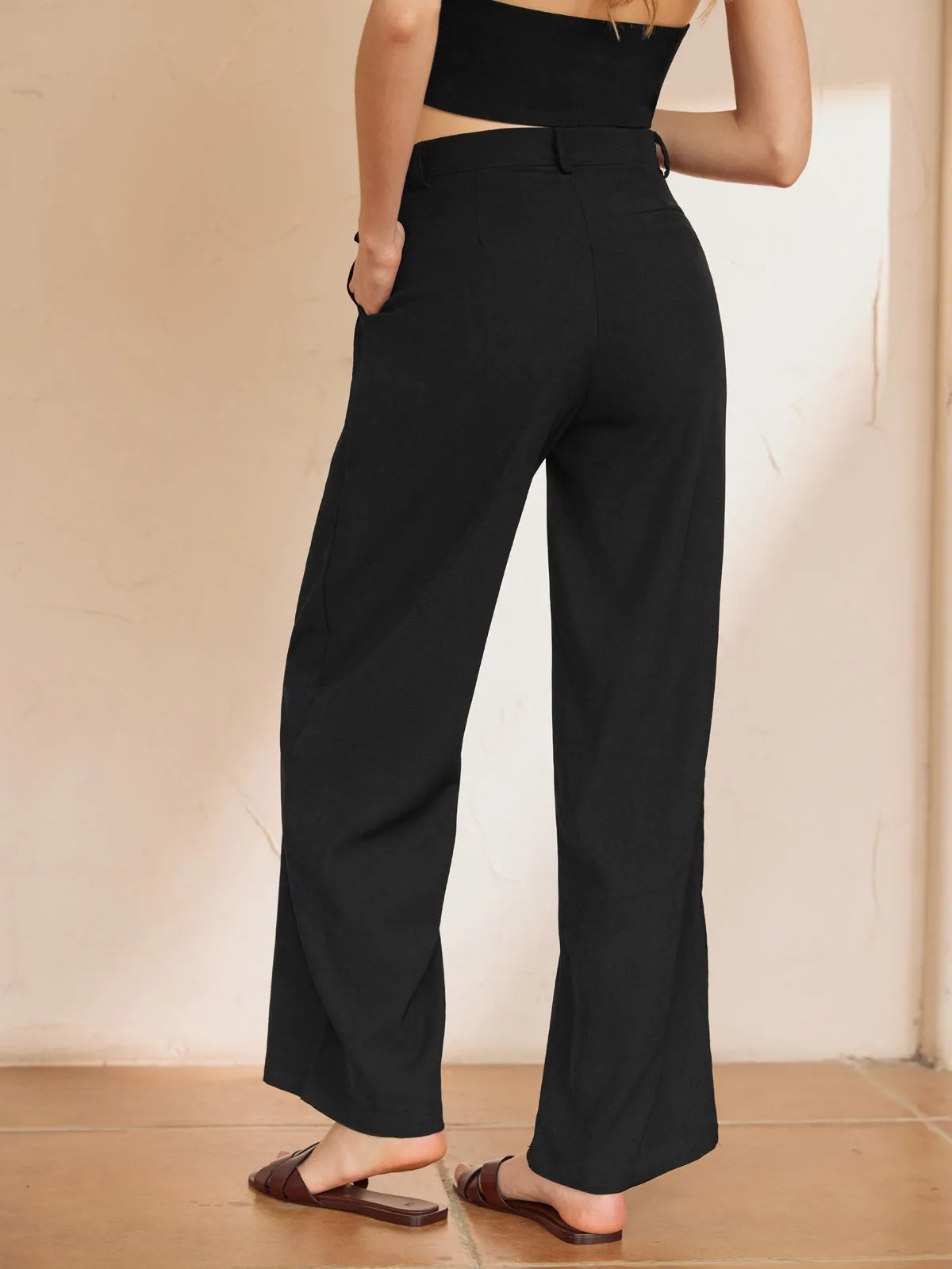 Minimalism Tailored Straight Leg Pants