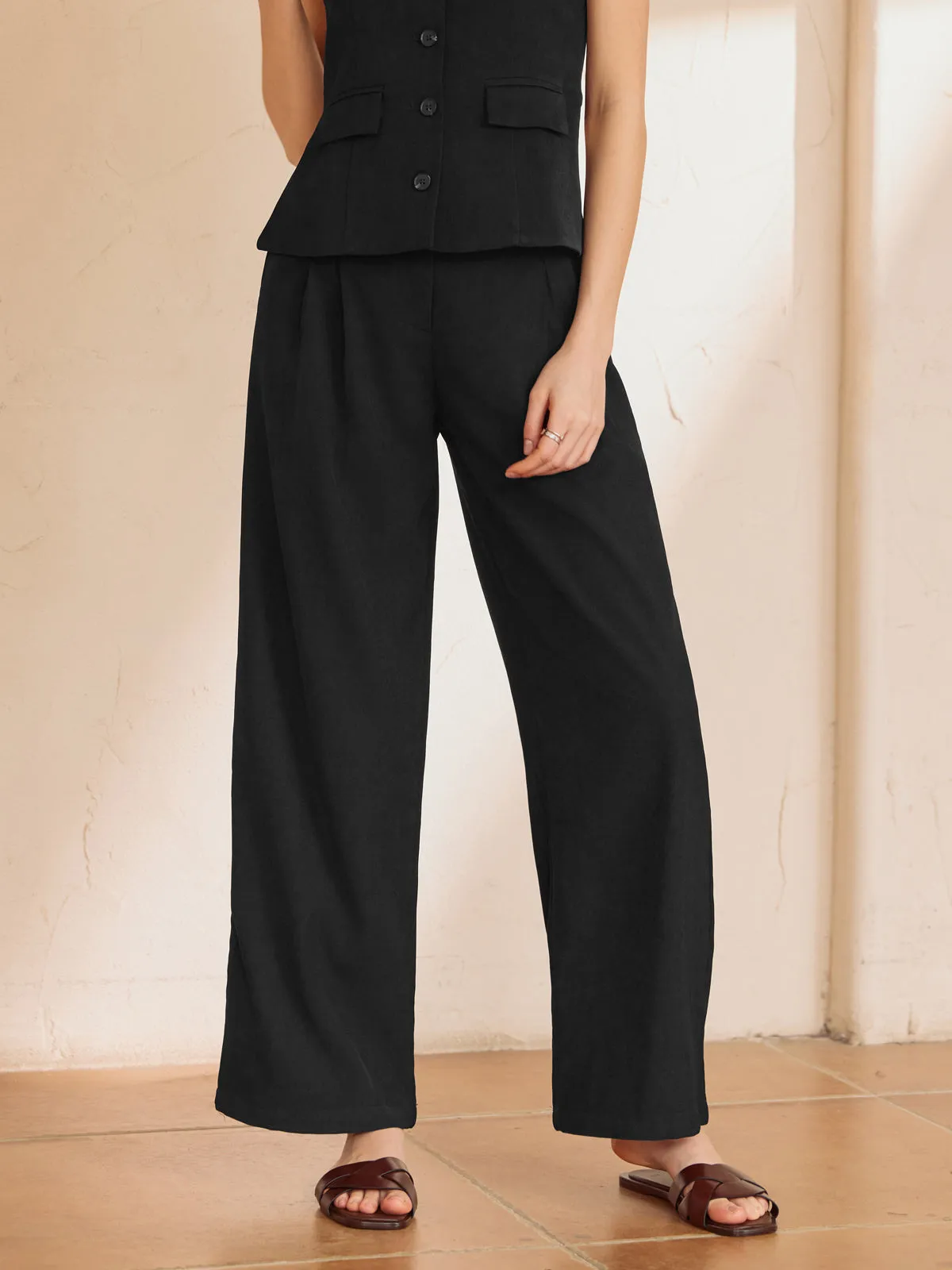 Minimalism Tailored Straight Leg Pants