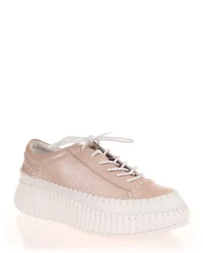 Minx Rizzo Pink Peal White Trim Leather Casual