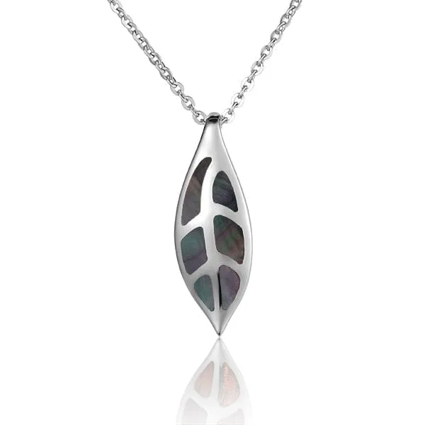 Mother of Pearl Maile Leaf Pendant