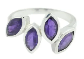 Natural Gem Amethyst 925 Sterling Silver Ring Diy Jewelry Cleaner