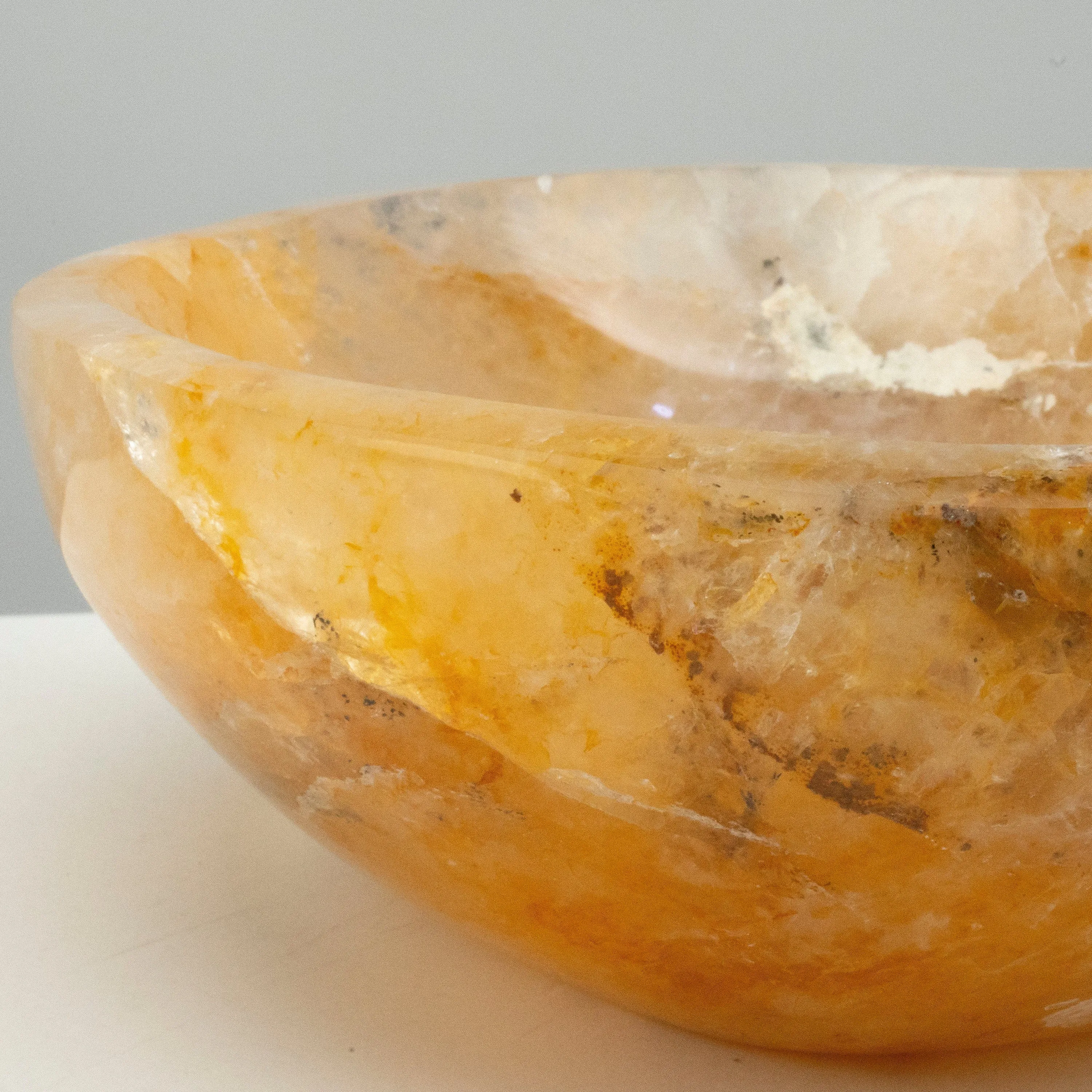 Natural Golden Healer Quartz Bowl (Hematoid Quartz) - 7 / 1,560 grams