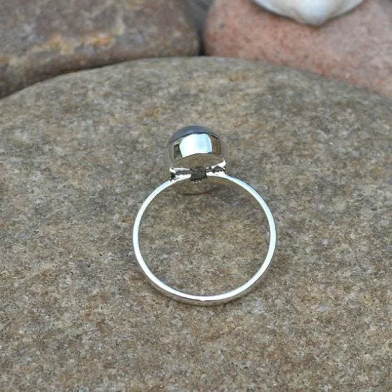 Natural Rainbow Moonstone Gemstone Ring, 925 Sterling Silver Handmade Gift Ring, Moonstone Jewelry, Nickel Free