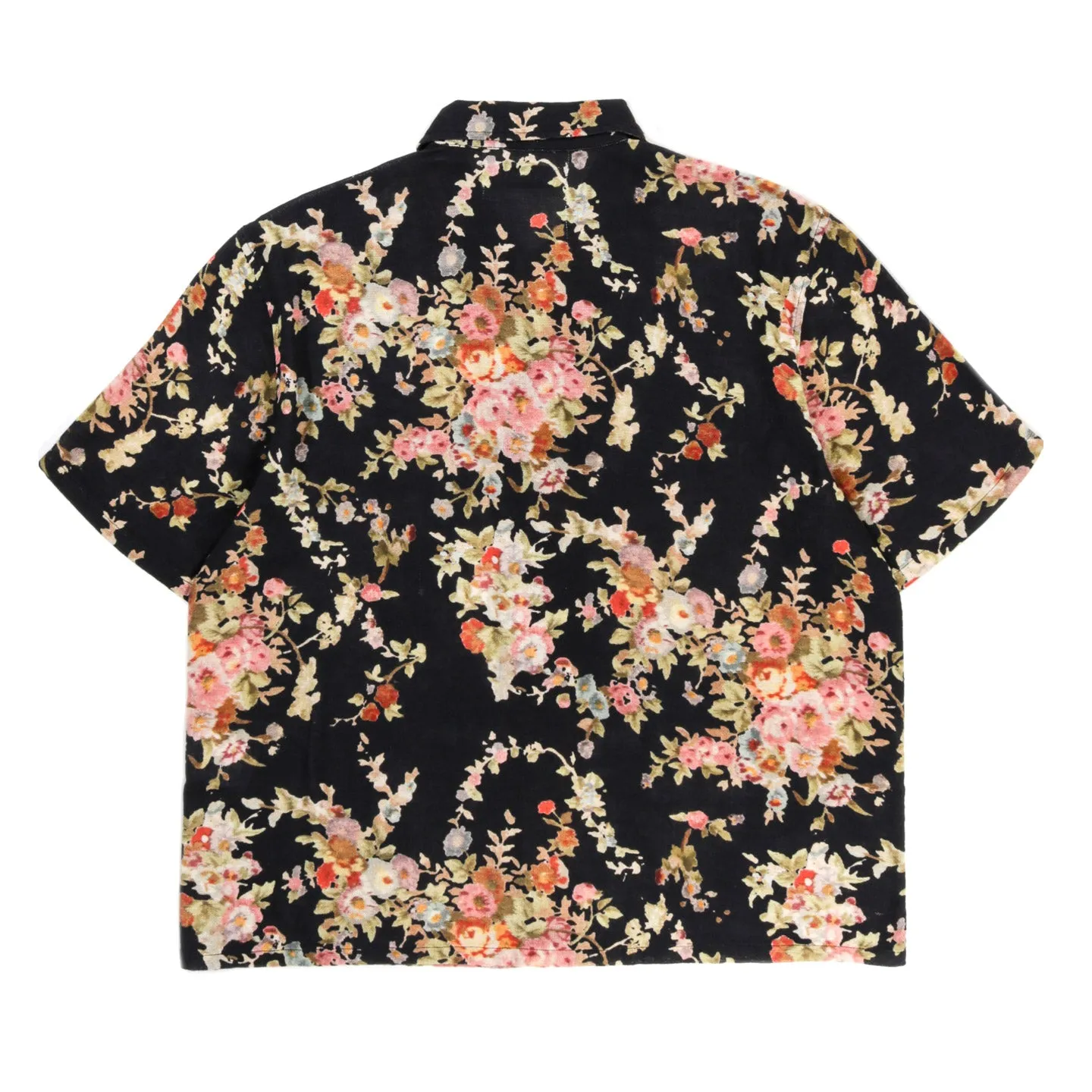 OUR LEGACY ELDER SHIRT SHORTSLEEVE BLACK FLORAL TAPESTRY PRINT