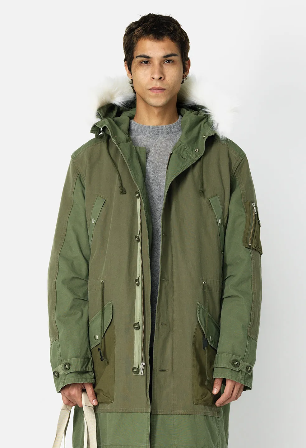 Paneled N-3B Jacket / Olive