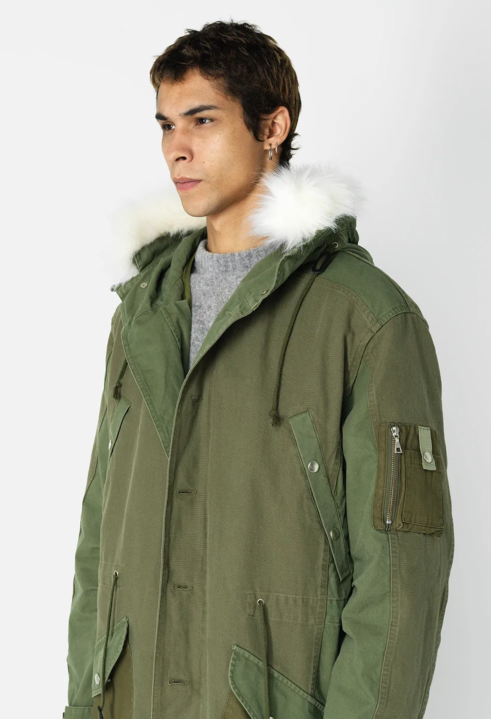 Paneled N-3B Jacket / Olive