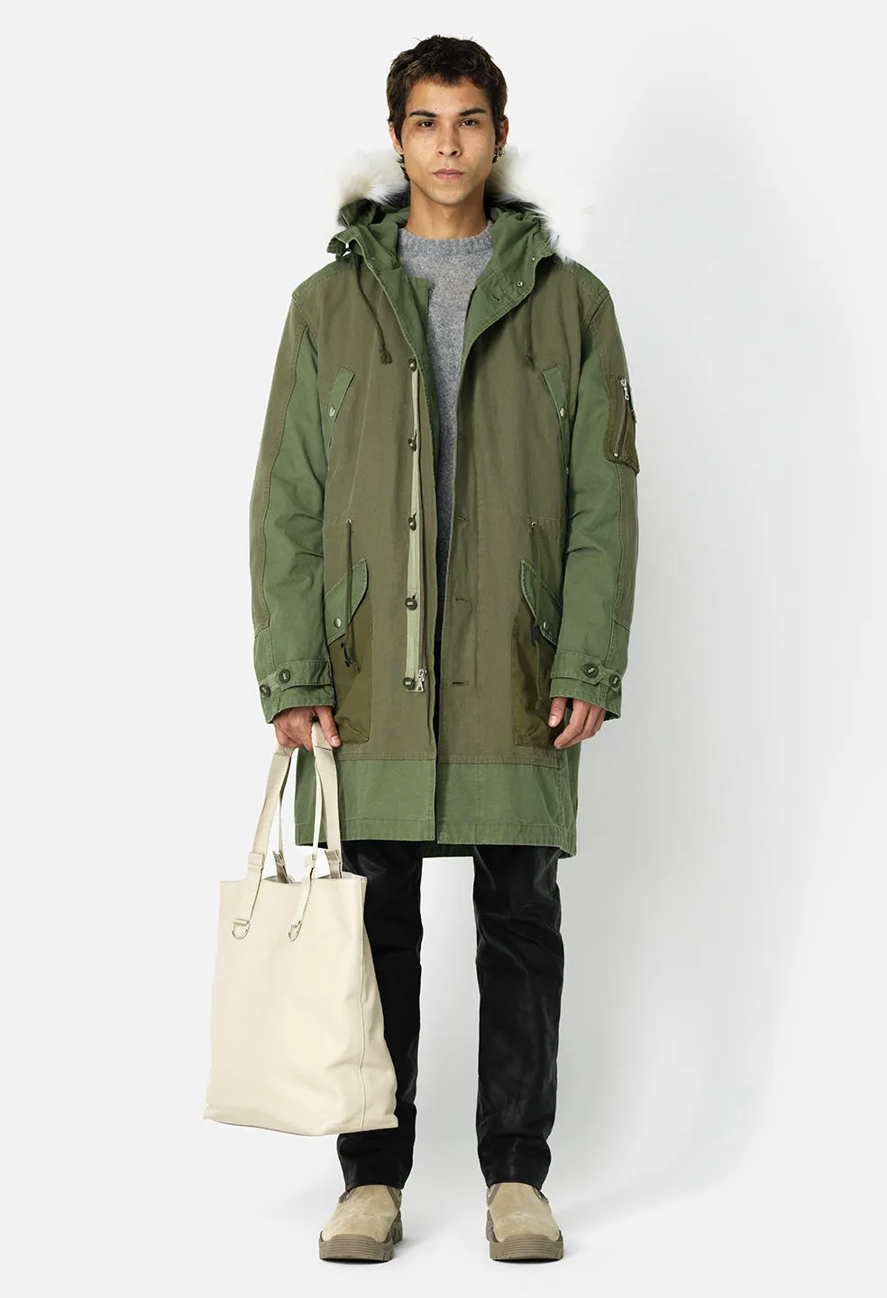 Paneled N-3B Jacket / Olive