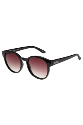 Paramount Round Black Warm Smoke Gradient Lens Sunglasses