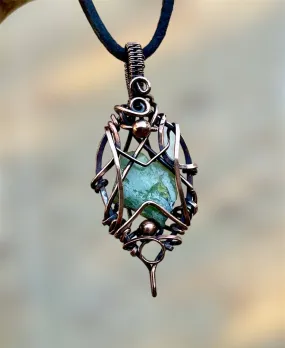 Peridot Wire Wrapped Pendant