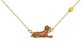 PERRITO PELOTA CARAMEL NECKLACE