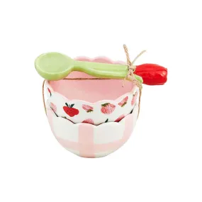 Pink Floral Fruit Tidbit Set