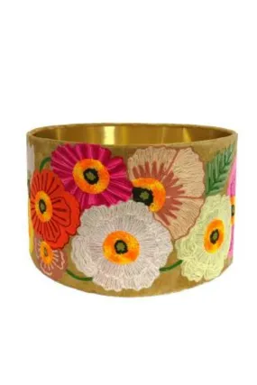 POPPIES VELVET LAMPSHADE GOLD