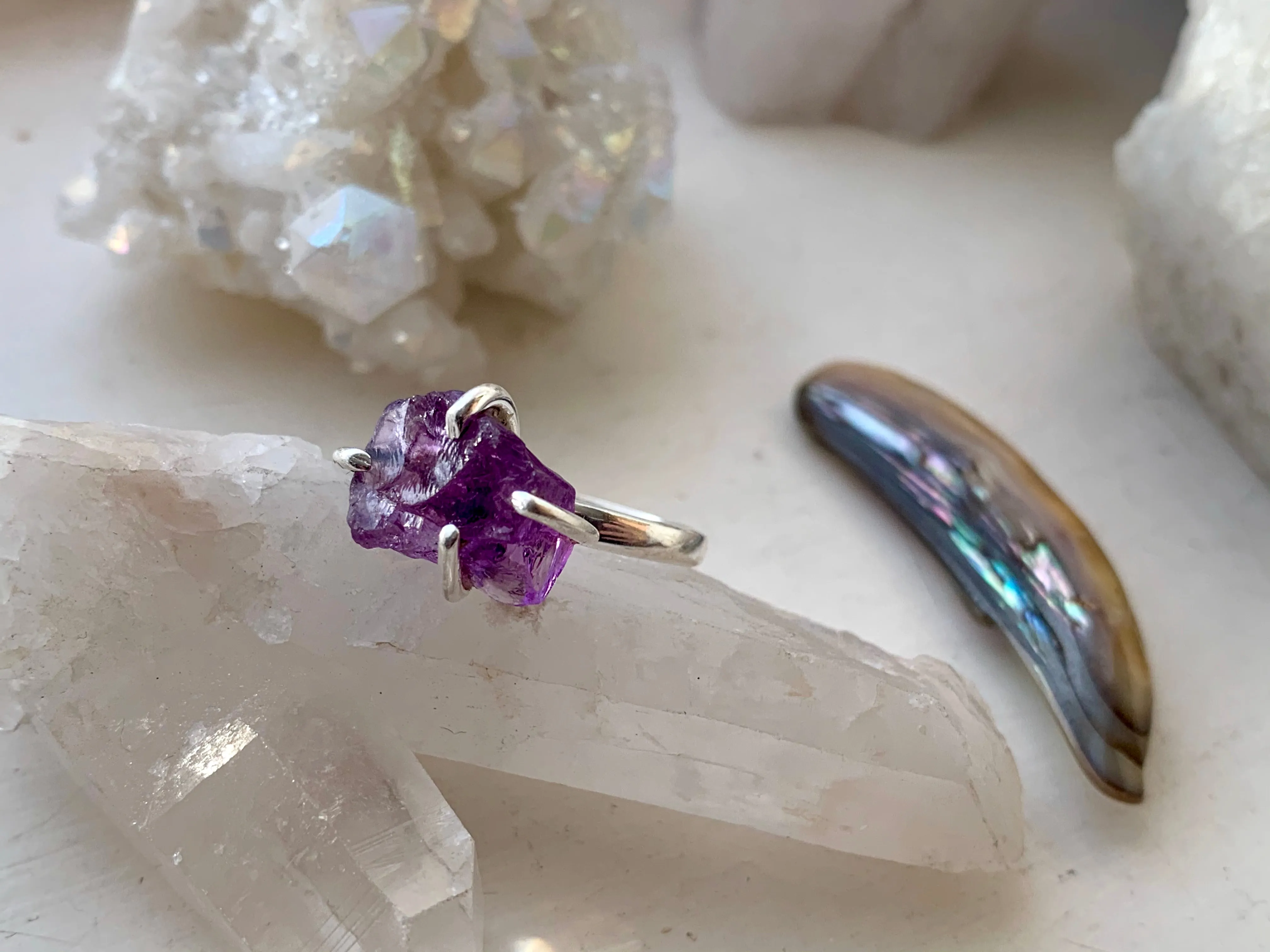 Raw Amethyst Sanaa Ring