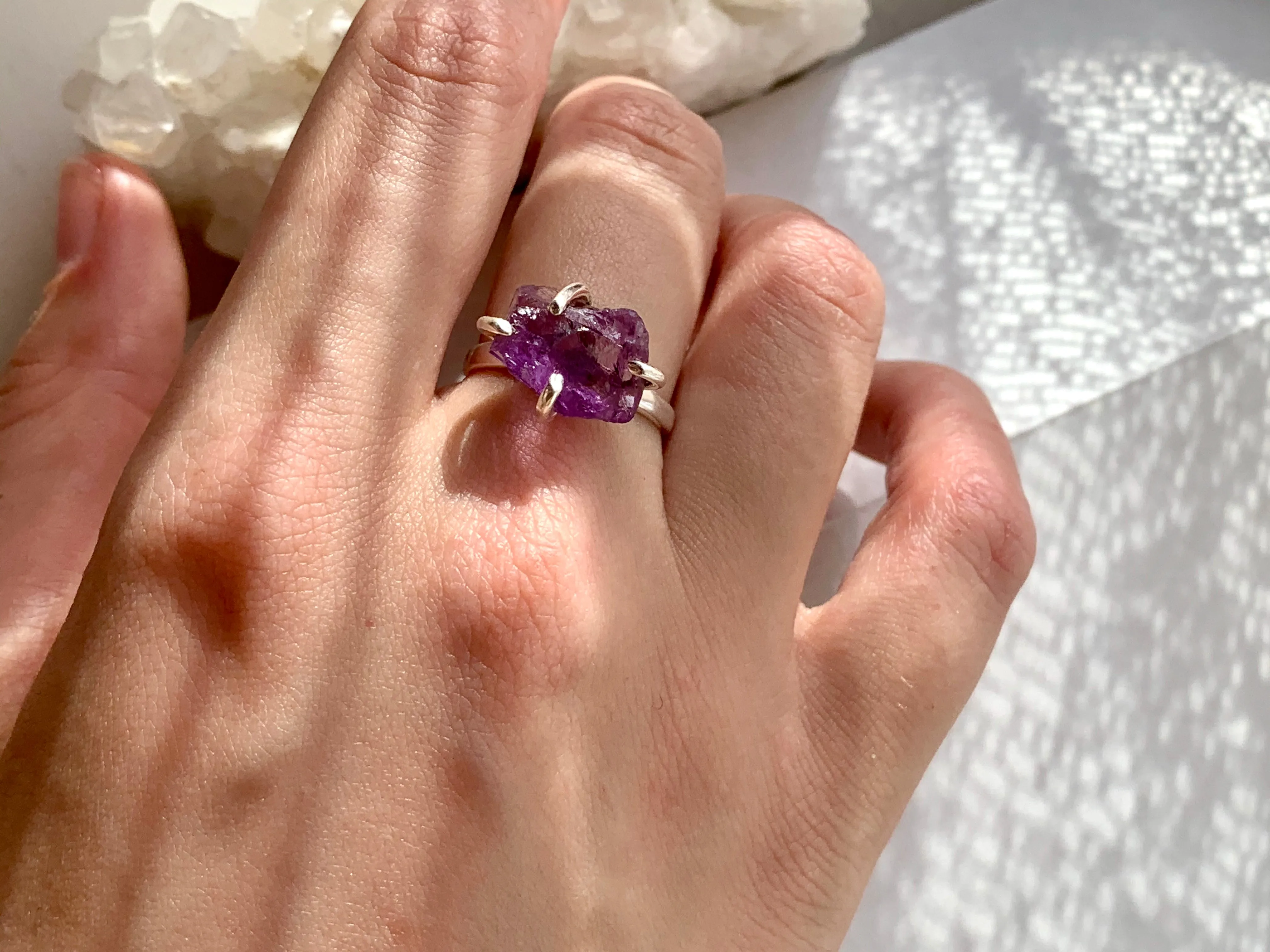 Raw Amethyst Sanaa Ring