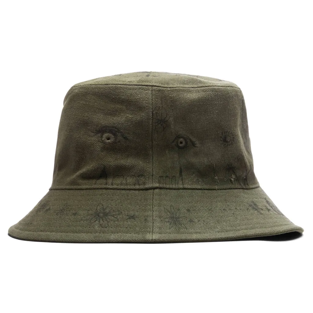 Readymade x Dr. Woo Tattoo Bucket Hat - Green