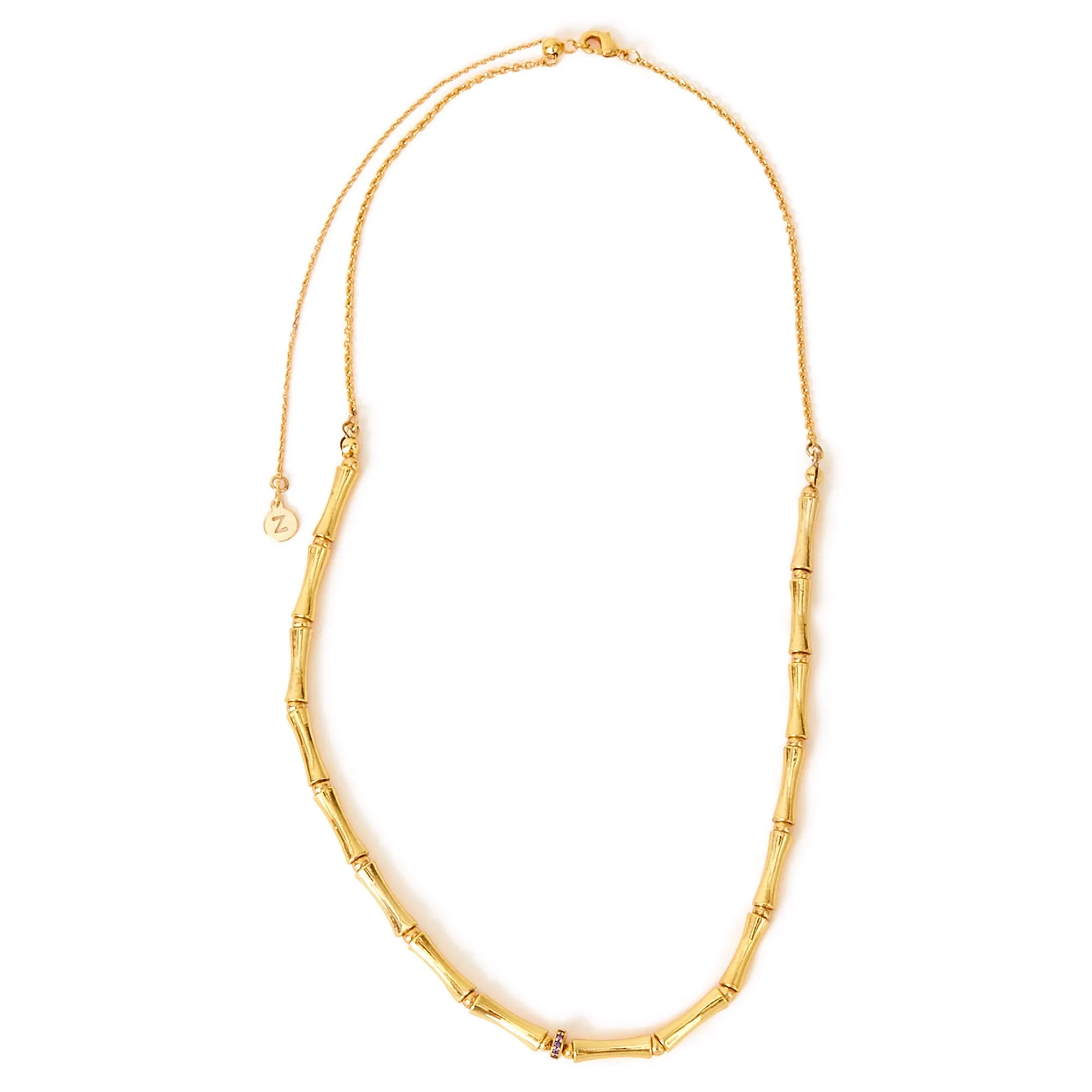 Real Gold-Plated Bamboo Necklace