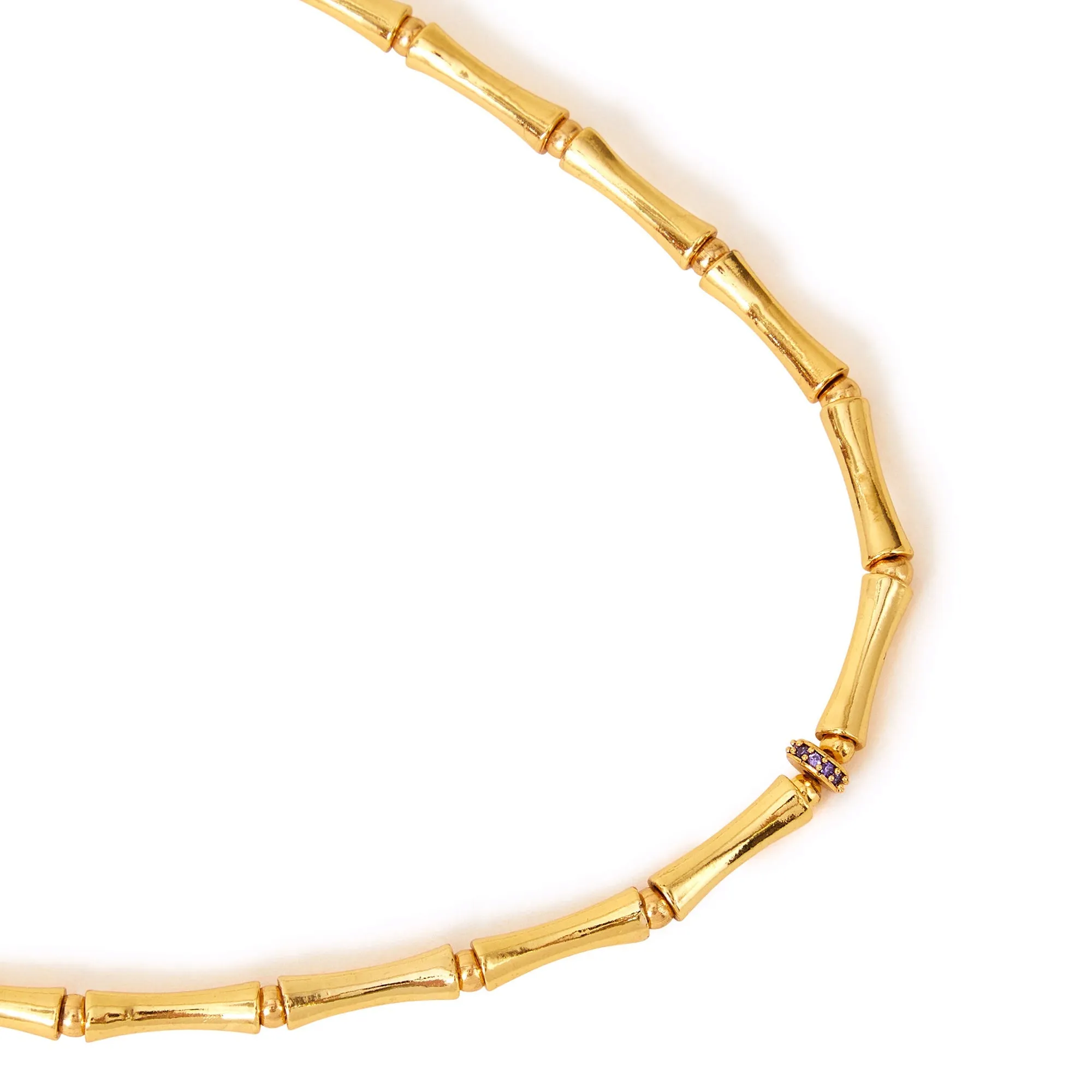 Real Gold-Plated Bamboo Necklace