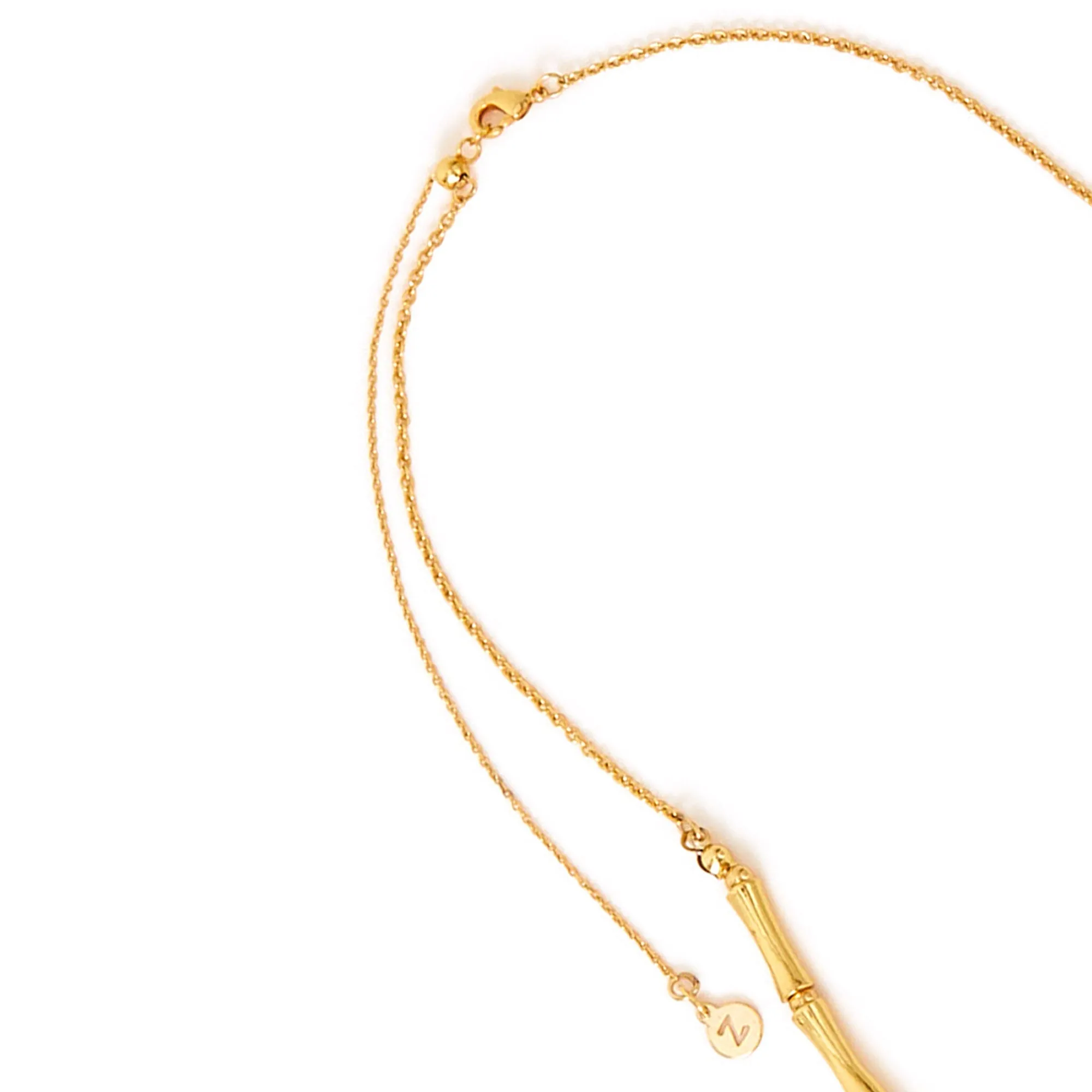 Real Gold-Plated Bamboo Necklace