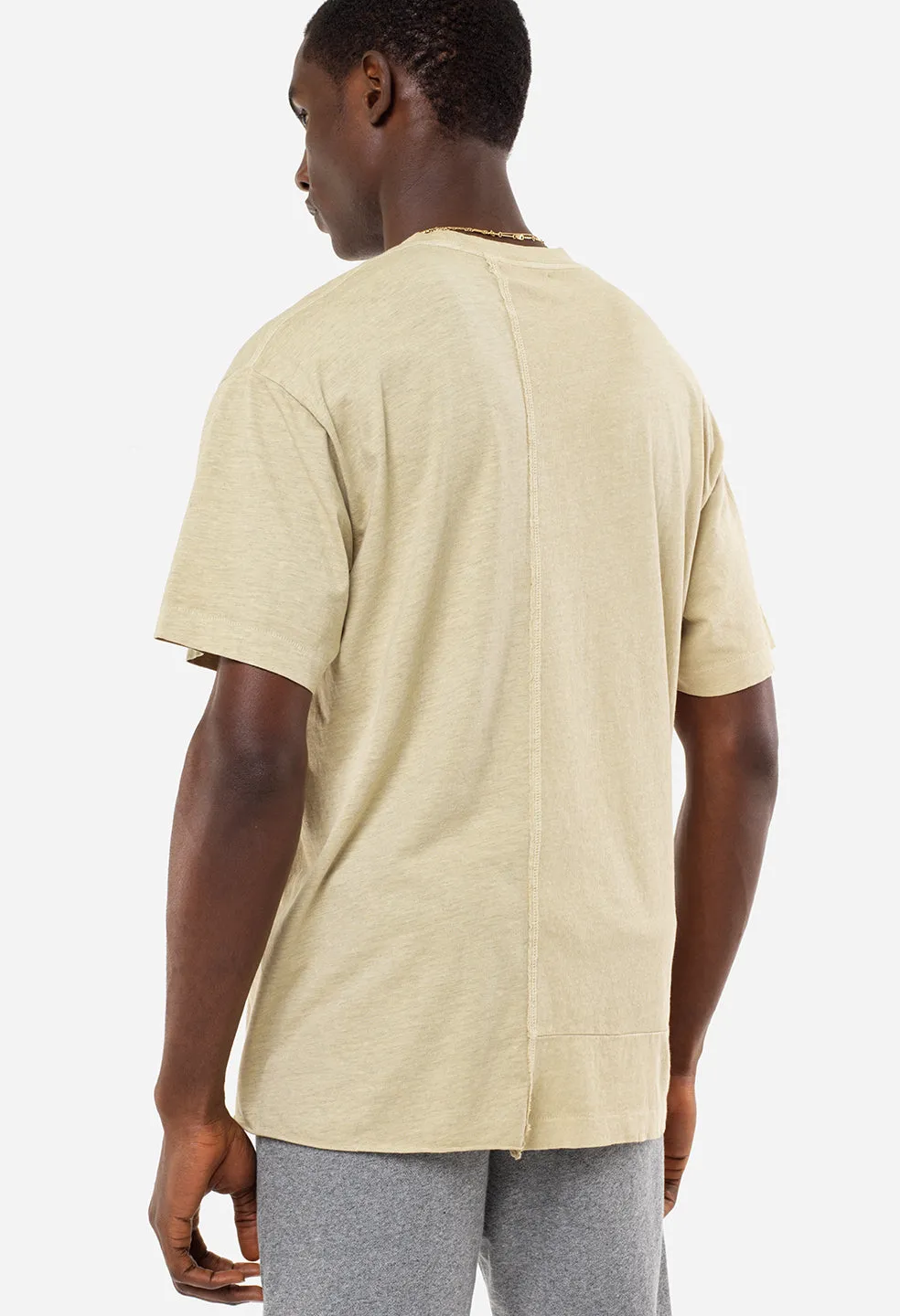 Reconstructed Lucky Pocket Tee / Washed Clay