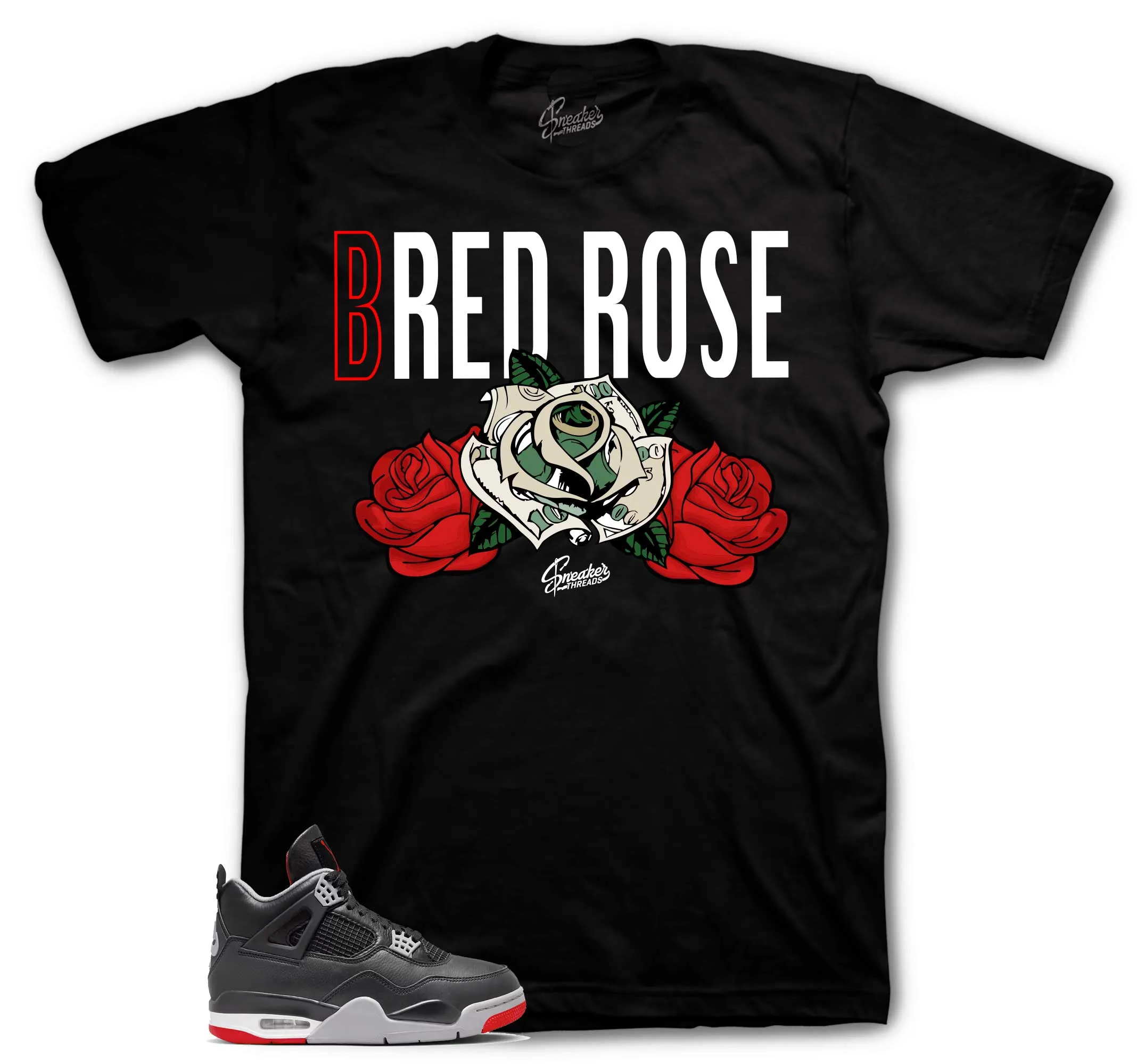 Retro 4 Bred Rose Shirt